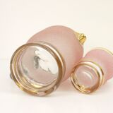 Carafe and pink granite glass
