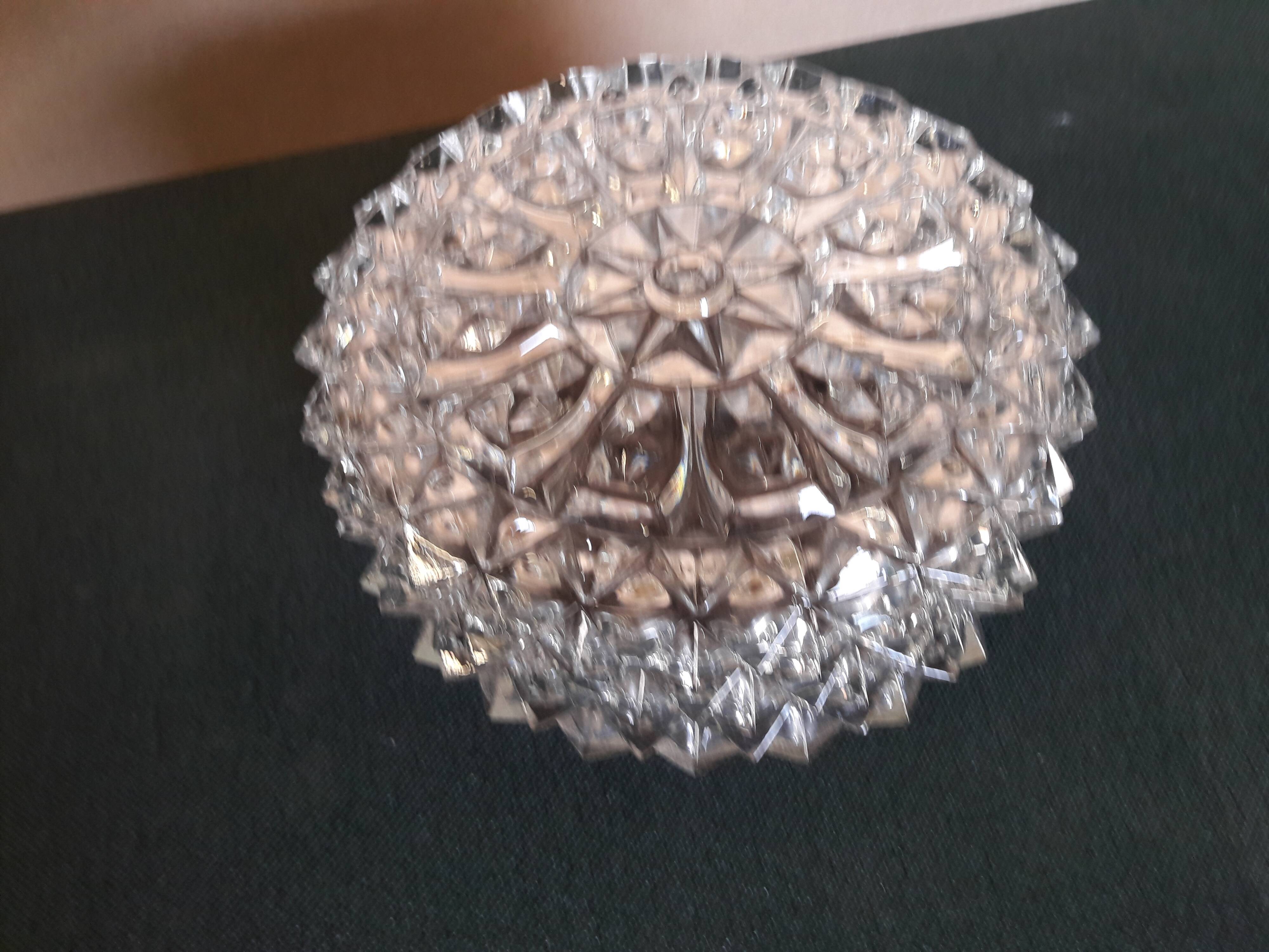 Round molded glass ceiling light