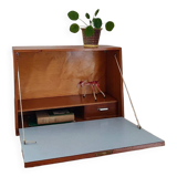 Mid Century Wall Mount Wood desk with formica writing surface