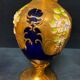 Murano glass decanter set with six wine glasses 24K Gold Leaf – Blue.