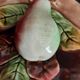 Barbotine plate pear in relief late 19th early 20th century