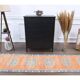 Vintage Turkish Oushak Handmade Wool Cotton Orange Runner 77x325