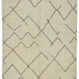 Handwoven Tribal One of a Kind 208 cm x 294 cm Beige Wool Carpet