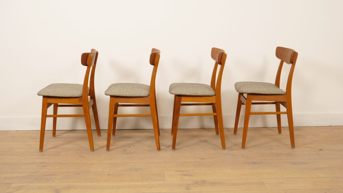 4 x dining chairs | Farstrup | Model 210 | Restored | Green