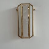 SOTHIS wall lamp - hexagonal - glass and brass - Italy