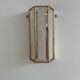 SOTHIS wall lamp - hexagonal - glass and brass - Italy