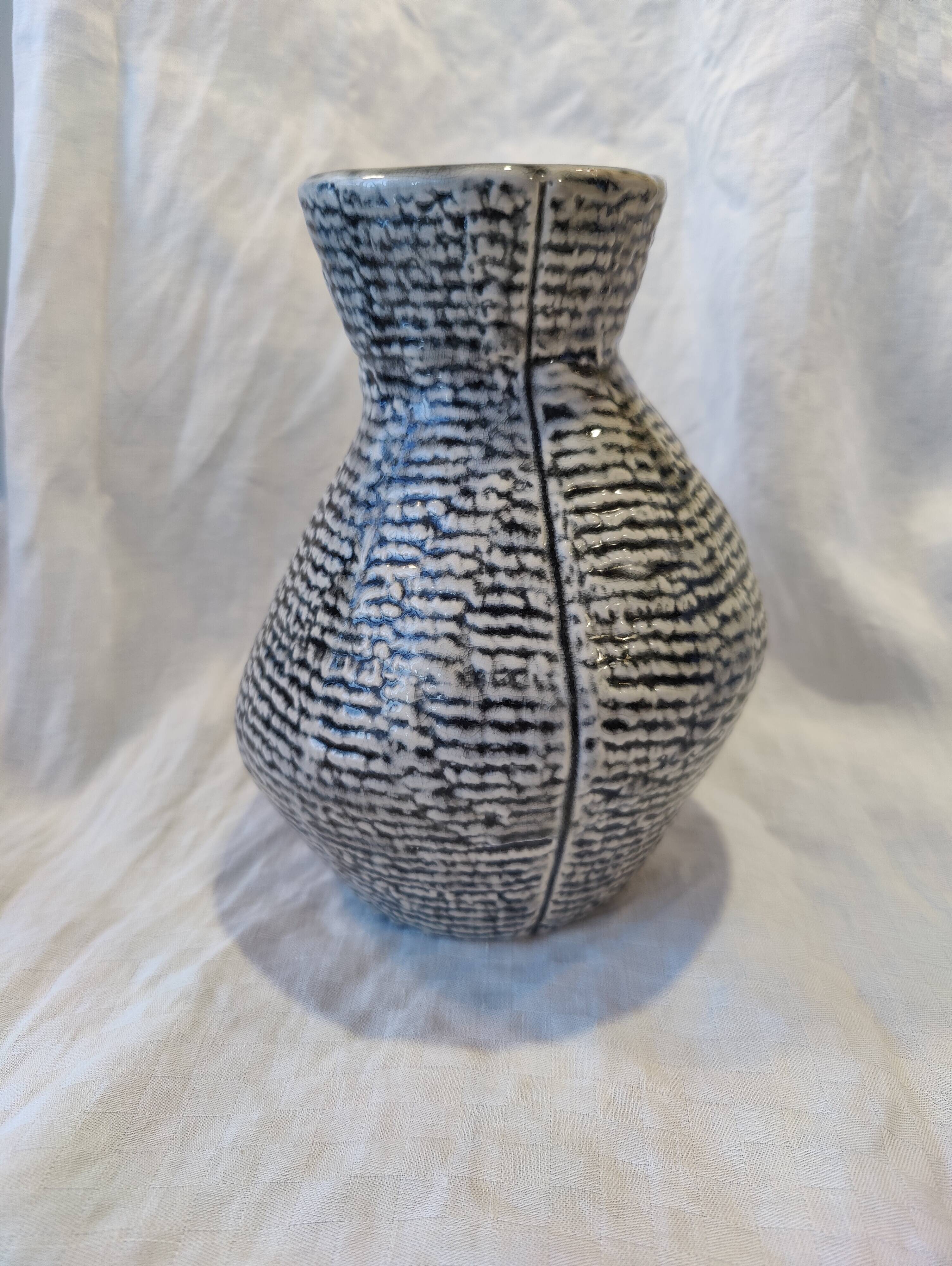 Gray ceramic vase from the 1950s