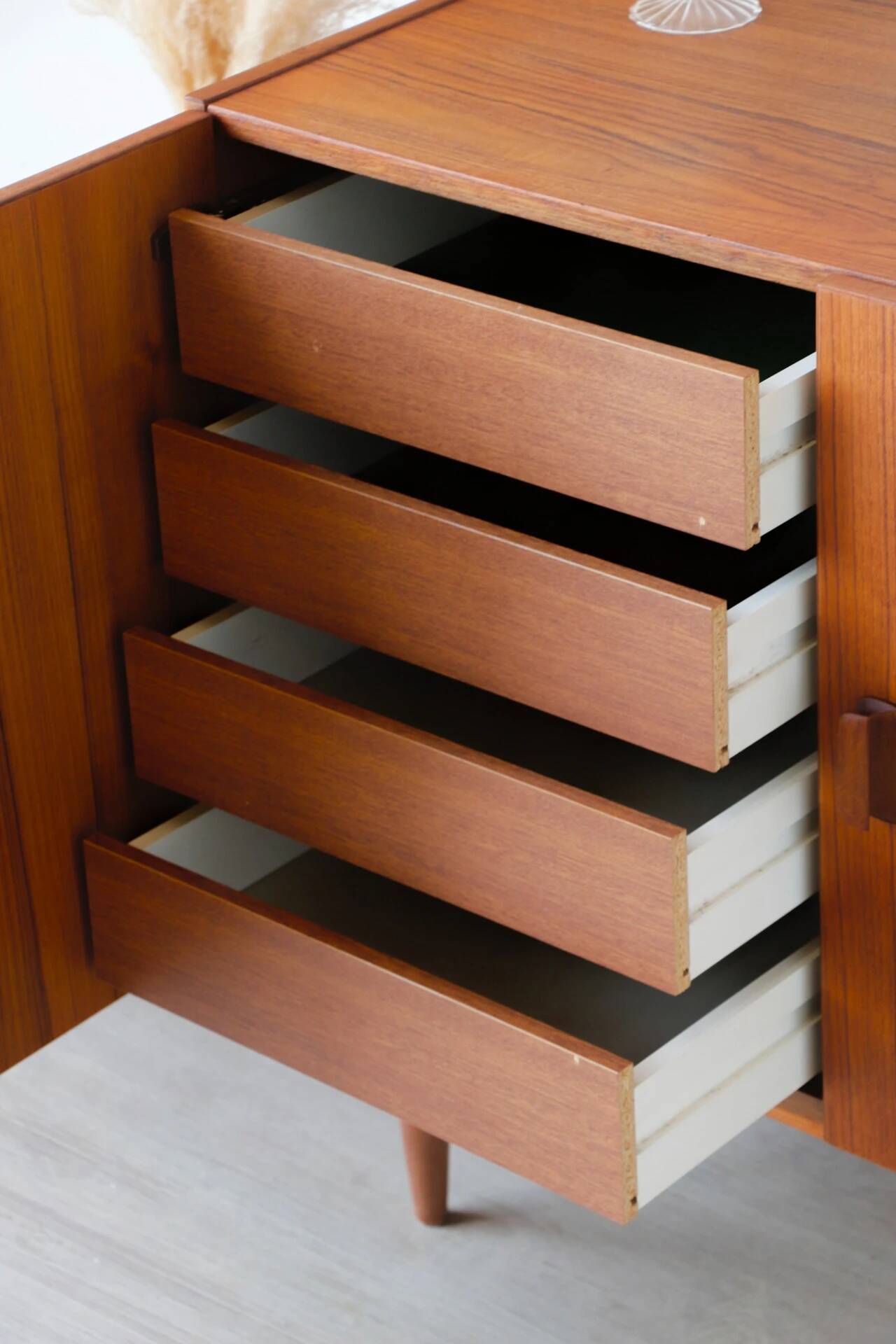 Restored vintage teak Scandinavian furniture