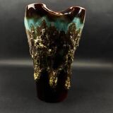 Glazed ceramic vase – brutalist style, 60s/70s