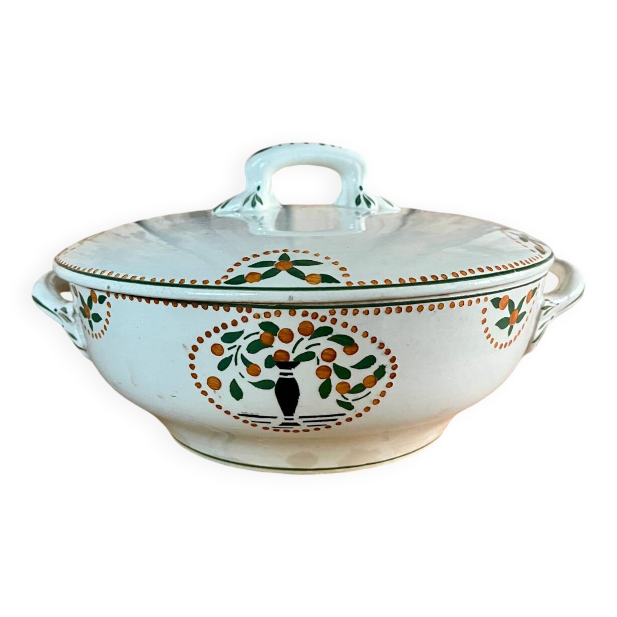 Longwy iron earth soup tureen