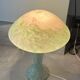 Lampe champignon gris vert en verre