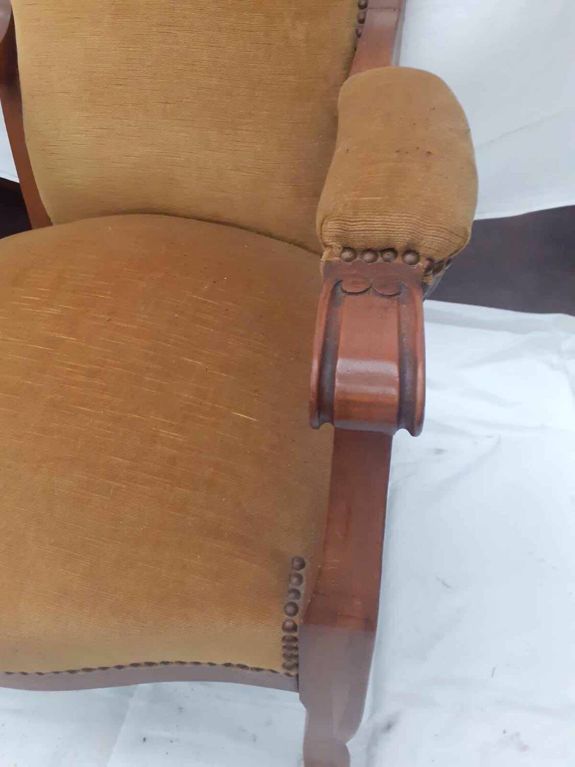 Louis XV style Voltaire armchair