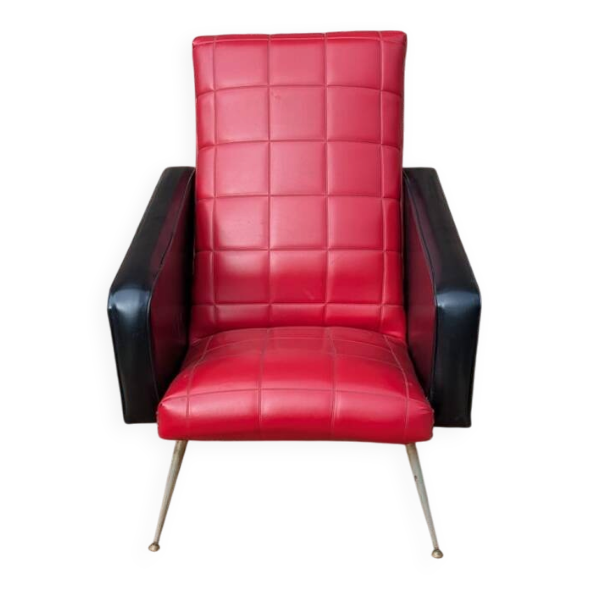 Pair of Armchairs in Faux Leather