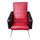 Pair of Armchairs in Faux Leather