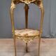 Sellette métal et onyx