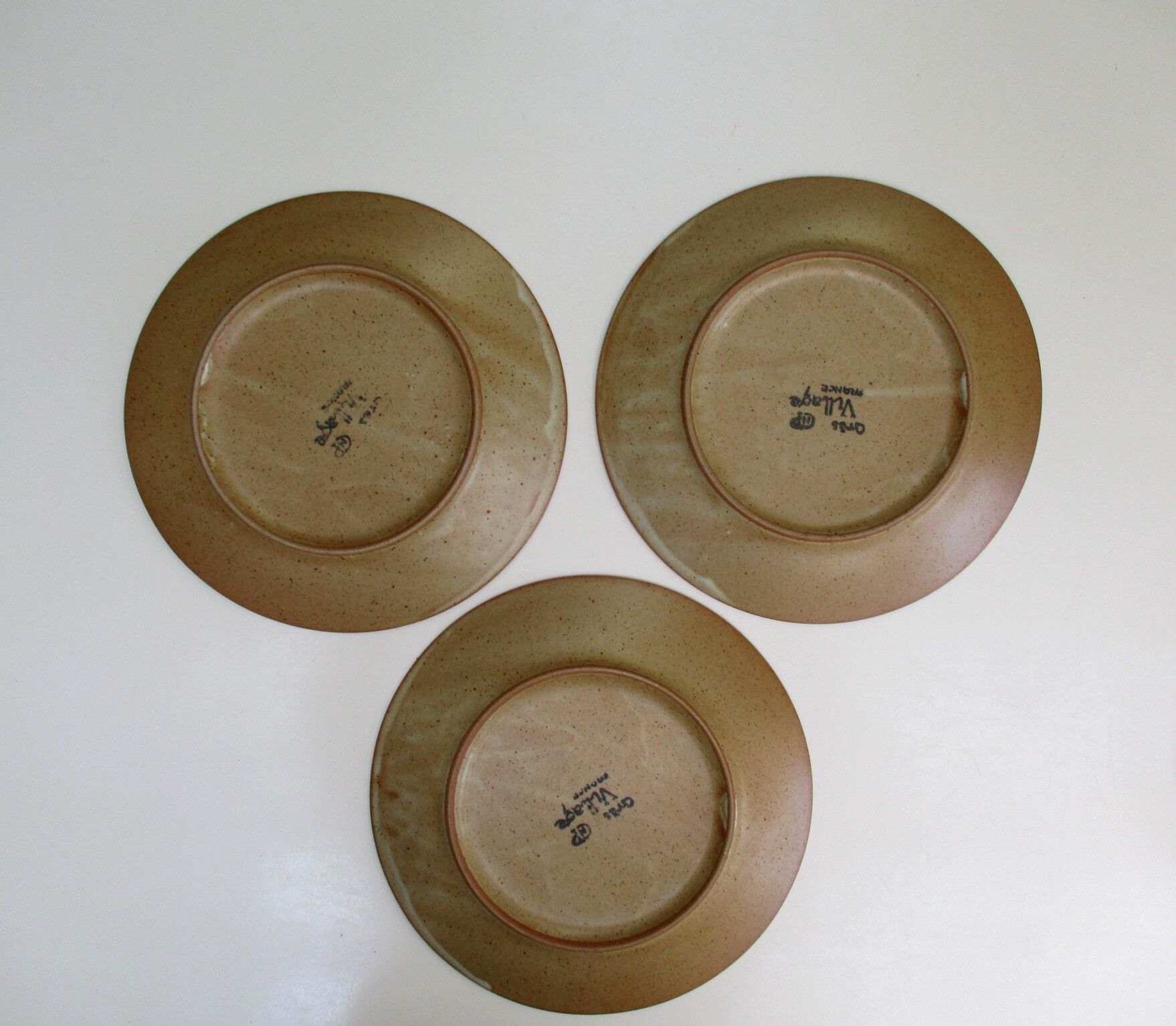 Flat plates Fish Sandstone CNP Village France Lot of 6