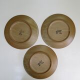 Flat plates Fish Sandstone CNP Village France Lot of 6