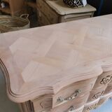 Louis XV chest of drawers in raw wood with 3 drawers