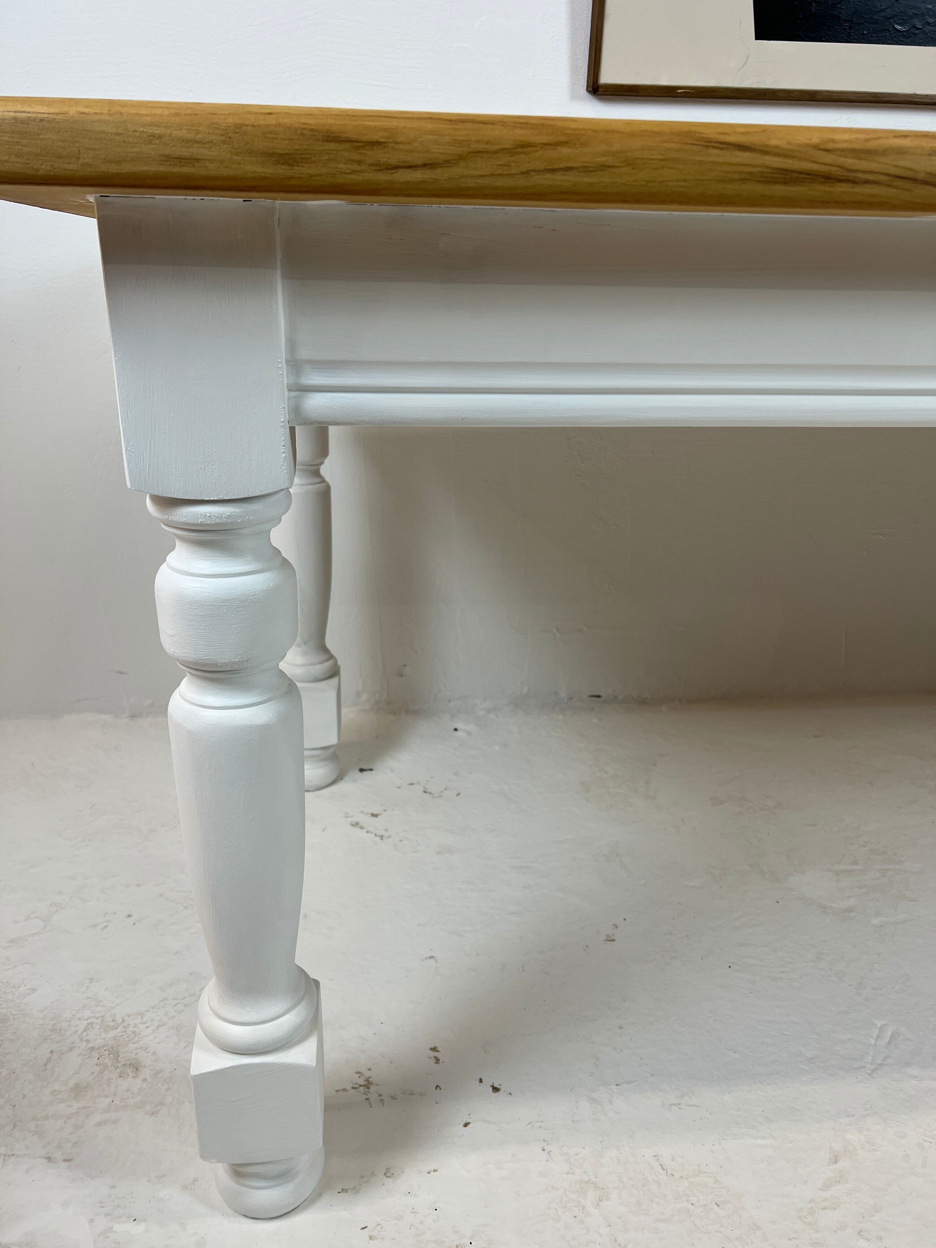 Ivory white base farmhouse table