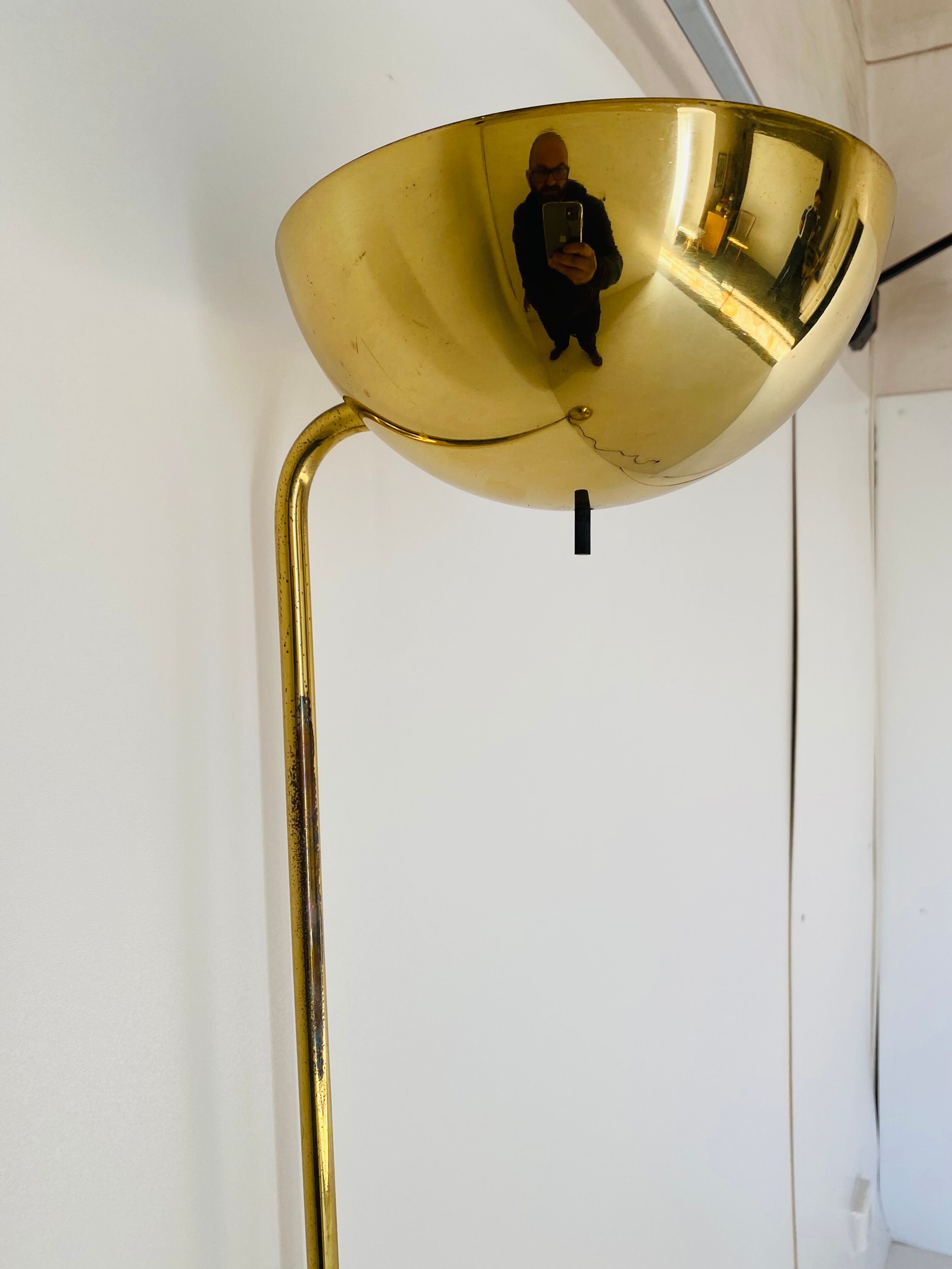 Golden floor lamp by Tronconi, Italy 1980s