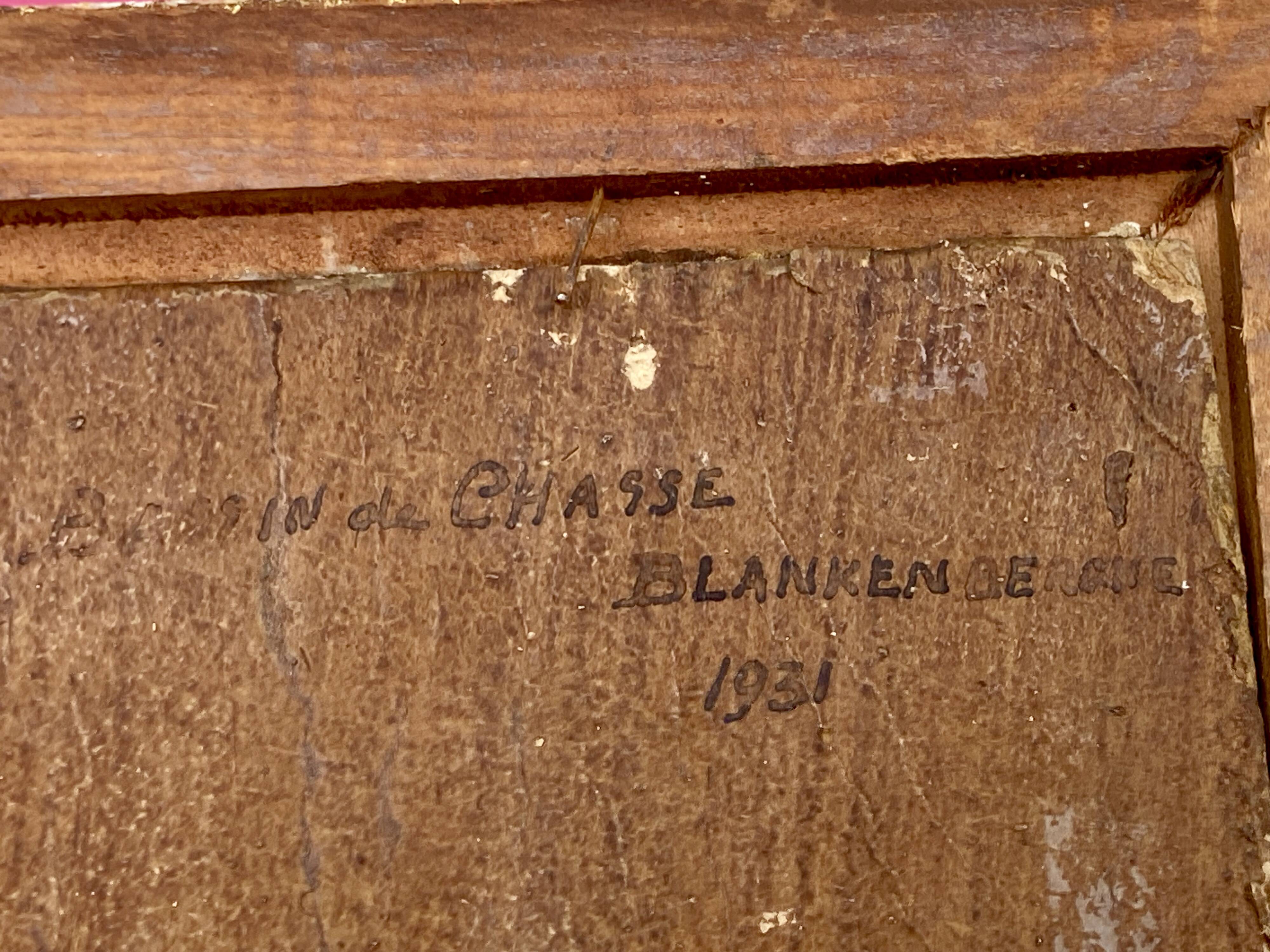 Painting signed henry roose - marine oil hunting basin blankenberge belgium