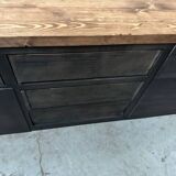 Old piece of furniture transformed into a TV stand