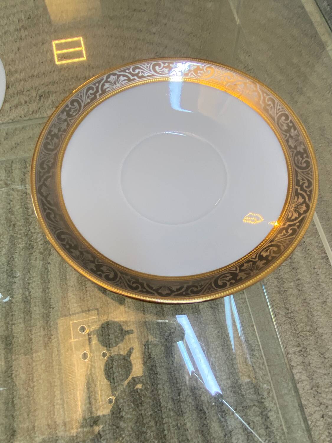 Trio of Limoges Sologne Porcelain Cups and Saucers