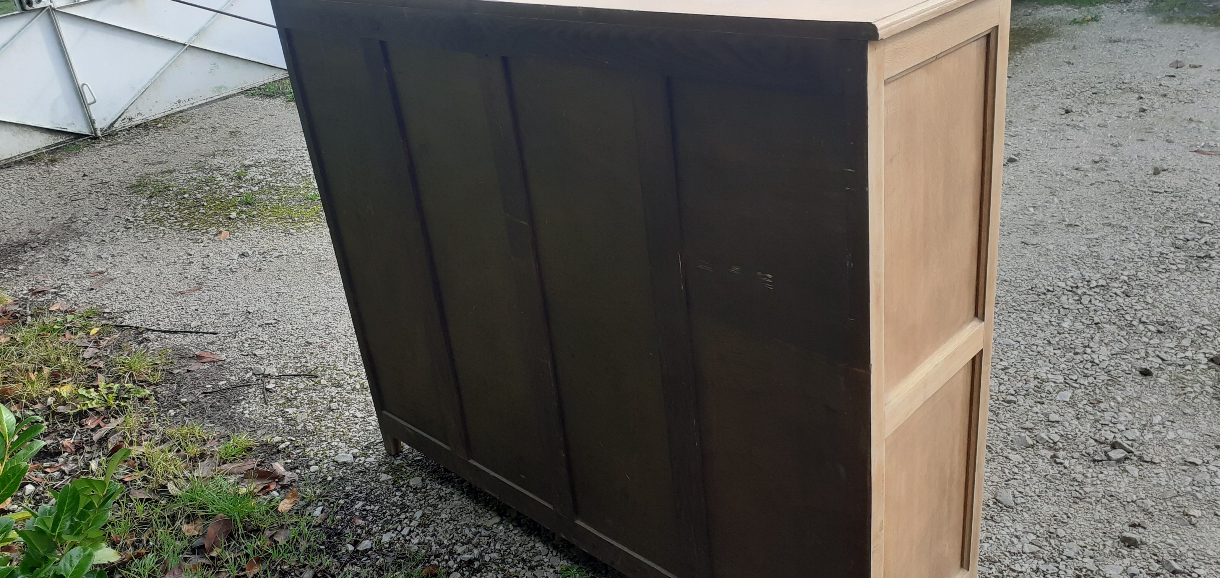 Parisian buffet 2 sliding doors raw wood oak