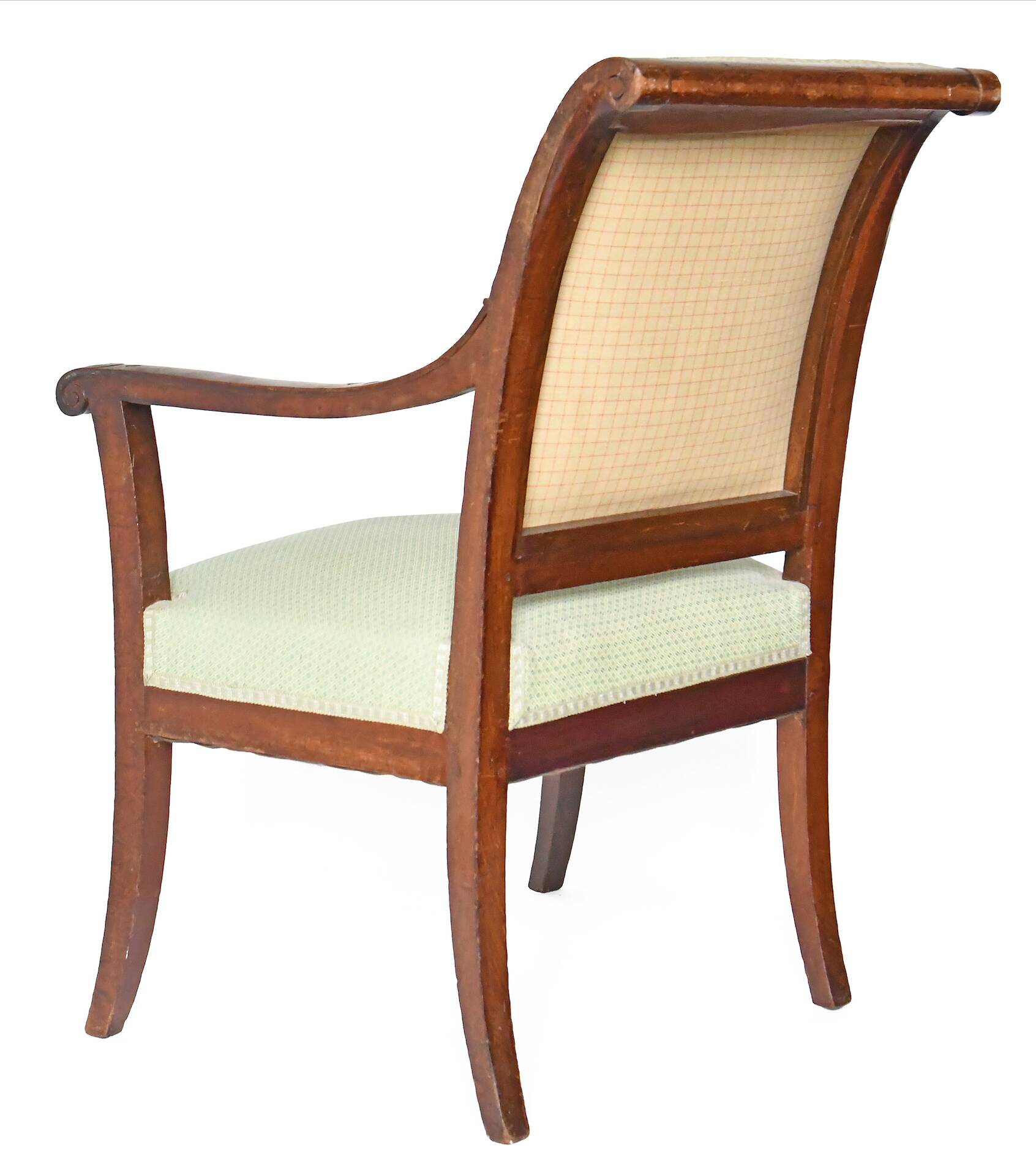 Pair of Restoration period cabriolet armchairs