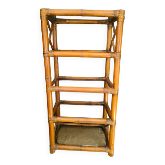 Bamboo and rattan shelf "the wild world"