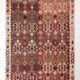 Tapis Kilim couleur terre cuite 212x438Cm, tapis en laine tissé à la main, tapis Oushak