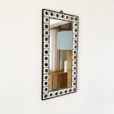 Ceramic and wrought iron mirror 1950