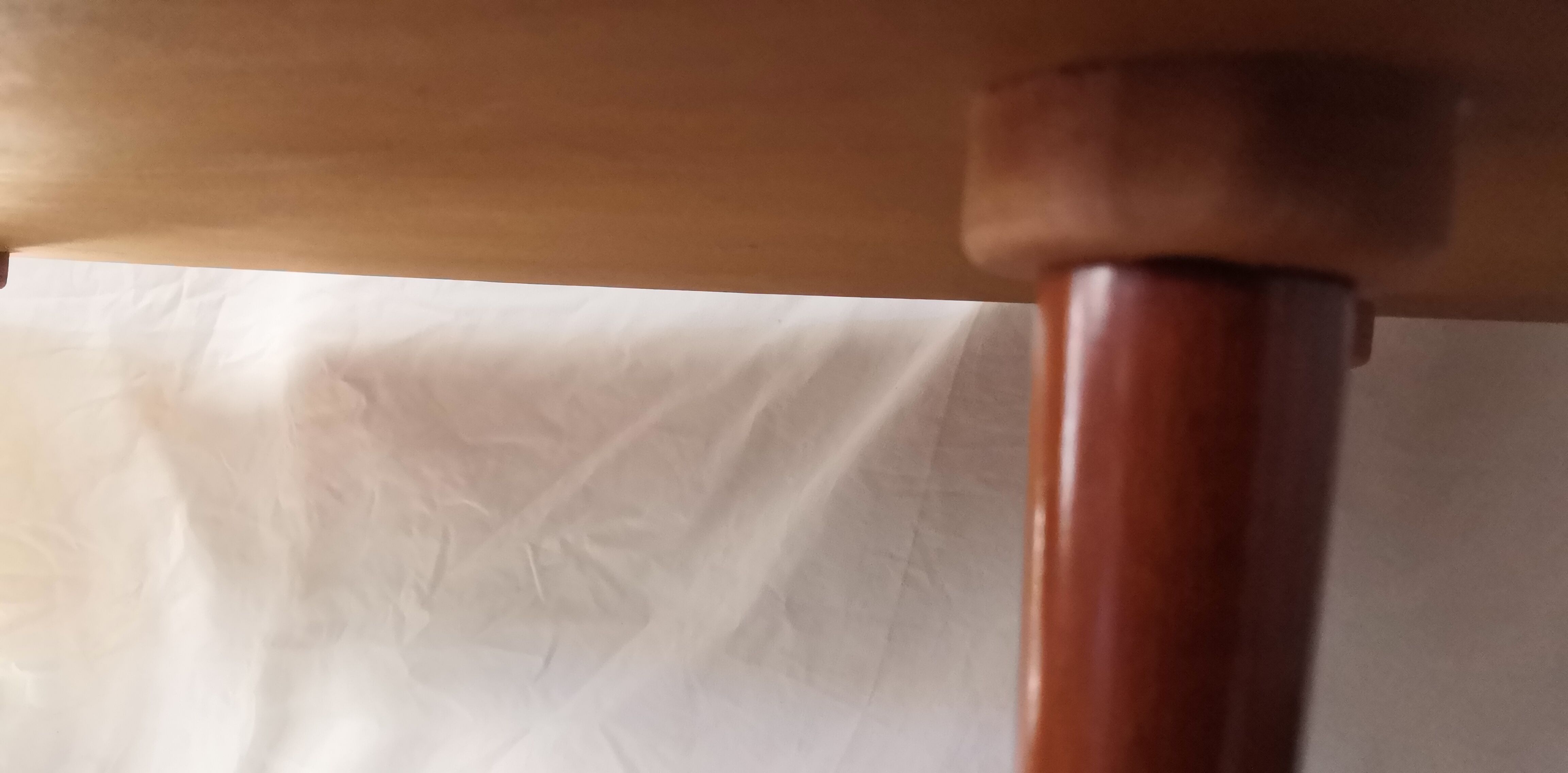 Varnished wood coffee table 1950