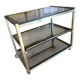 Brass and smoked glass table