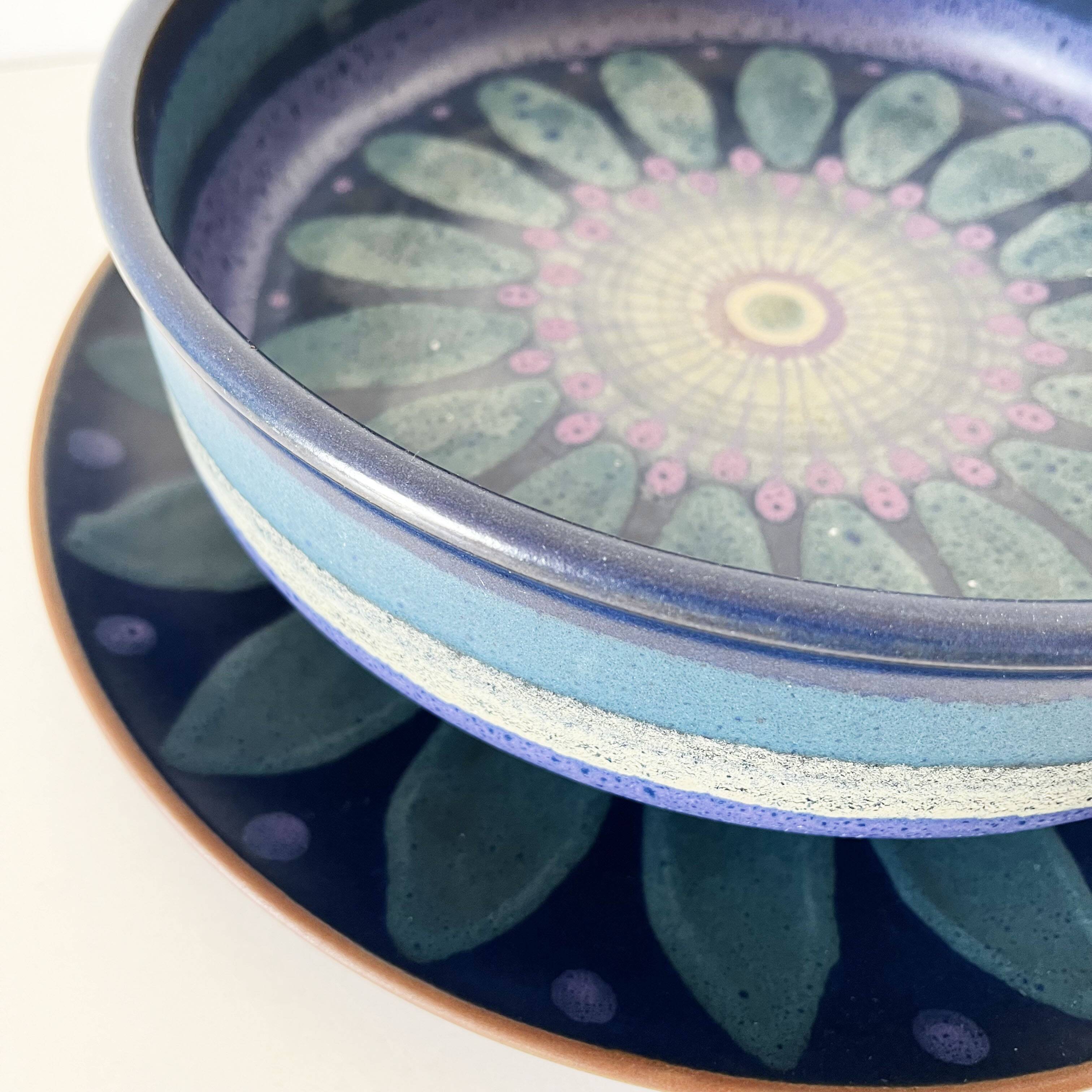 German ceramic dishes KMK viola 1960s