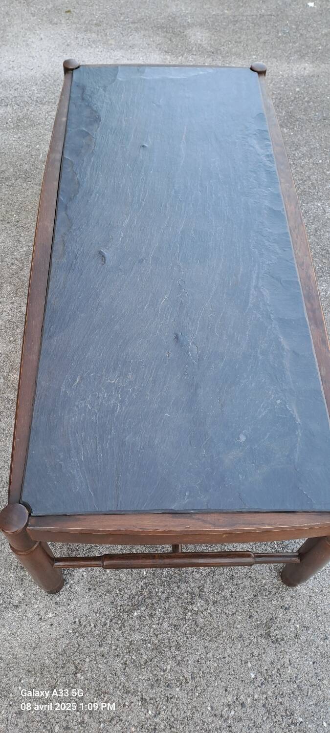 1960 coffee table with a slate top
