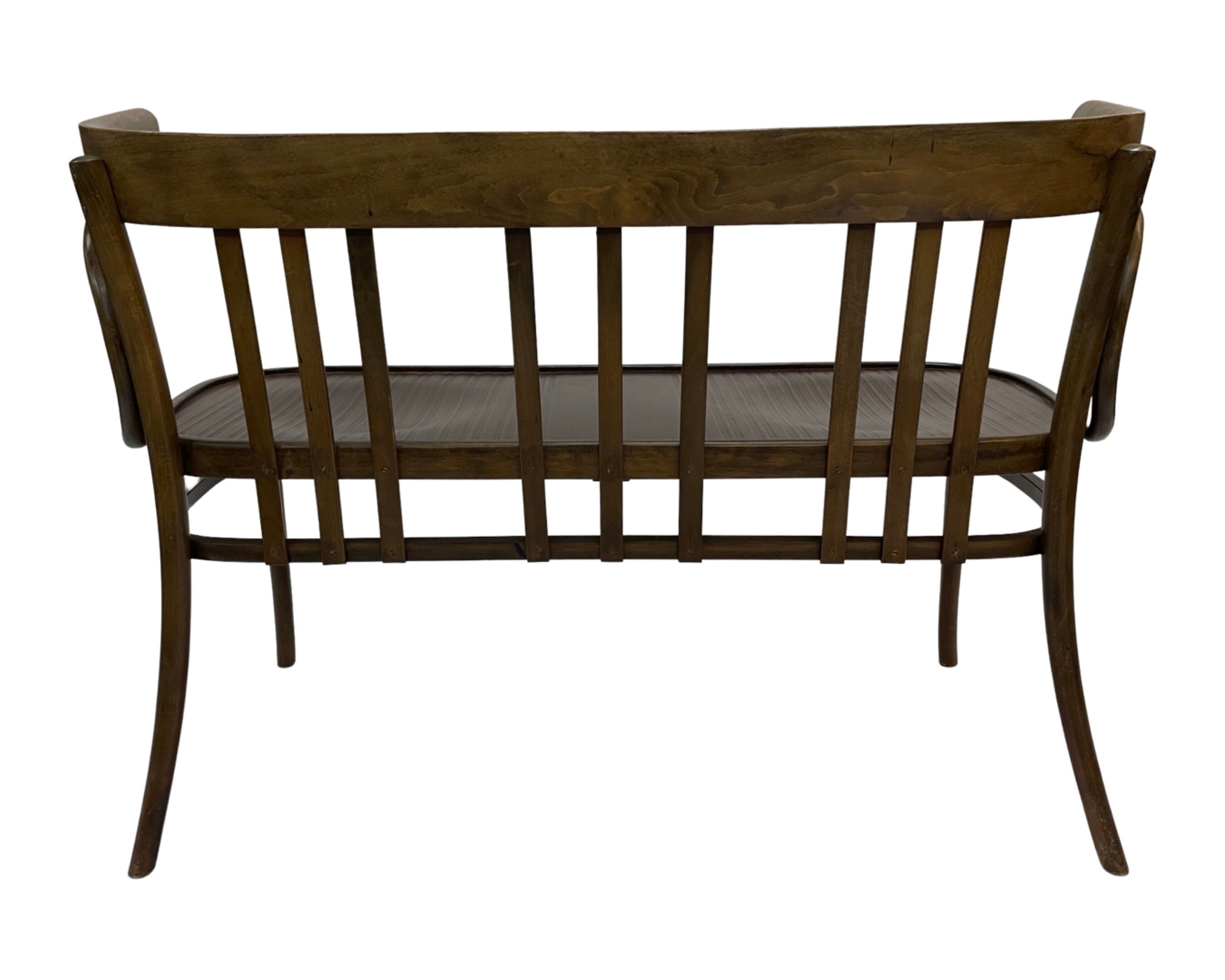 Vintage sofa in beech, 60s design wooden bench