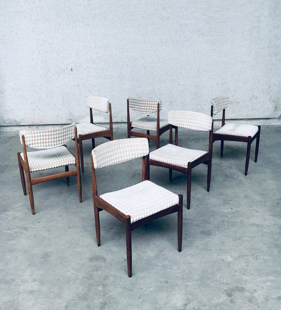 Mid-Century Scandinavian Teak Dining Chair Set, 1960s, Set of 6