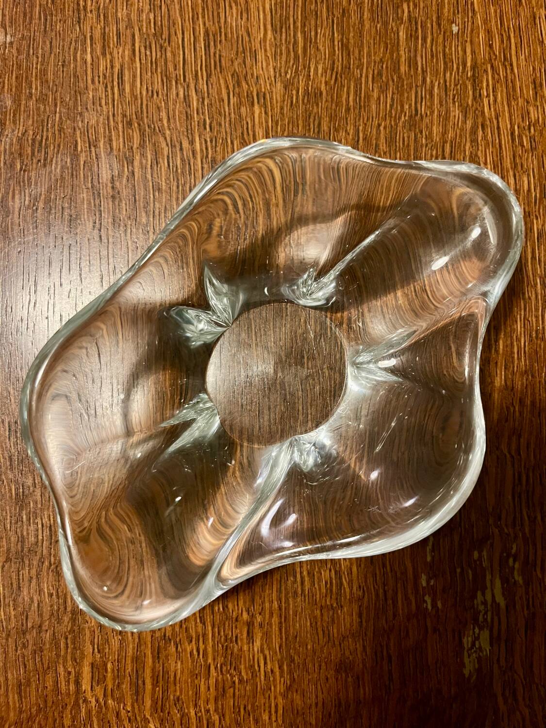 Daum France crystal trinket tray