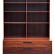 Scandinavian library in rosewood designed by Ib Kofod Larsen.