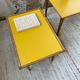 Duo de tables basses bois jaune
