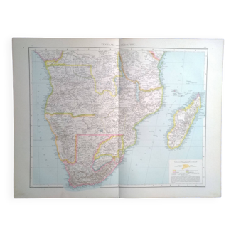 Geographical map atlas richard andrees year 1887 sudafrika & zentral center & south africa