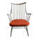 White and orange Nesto chair, model Grandessa by Lena Larson for Pastoe