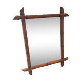 Mirror bamboo vintage 50/60s - 49x62cm