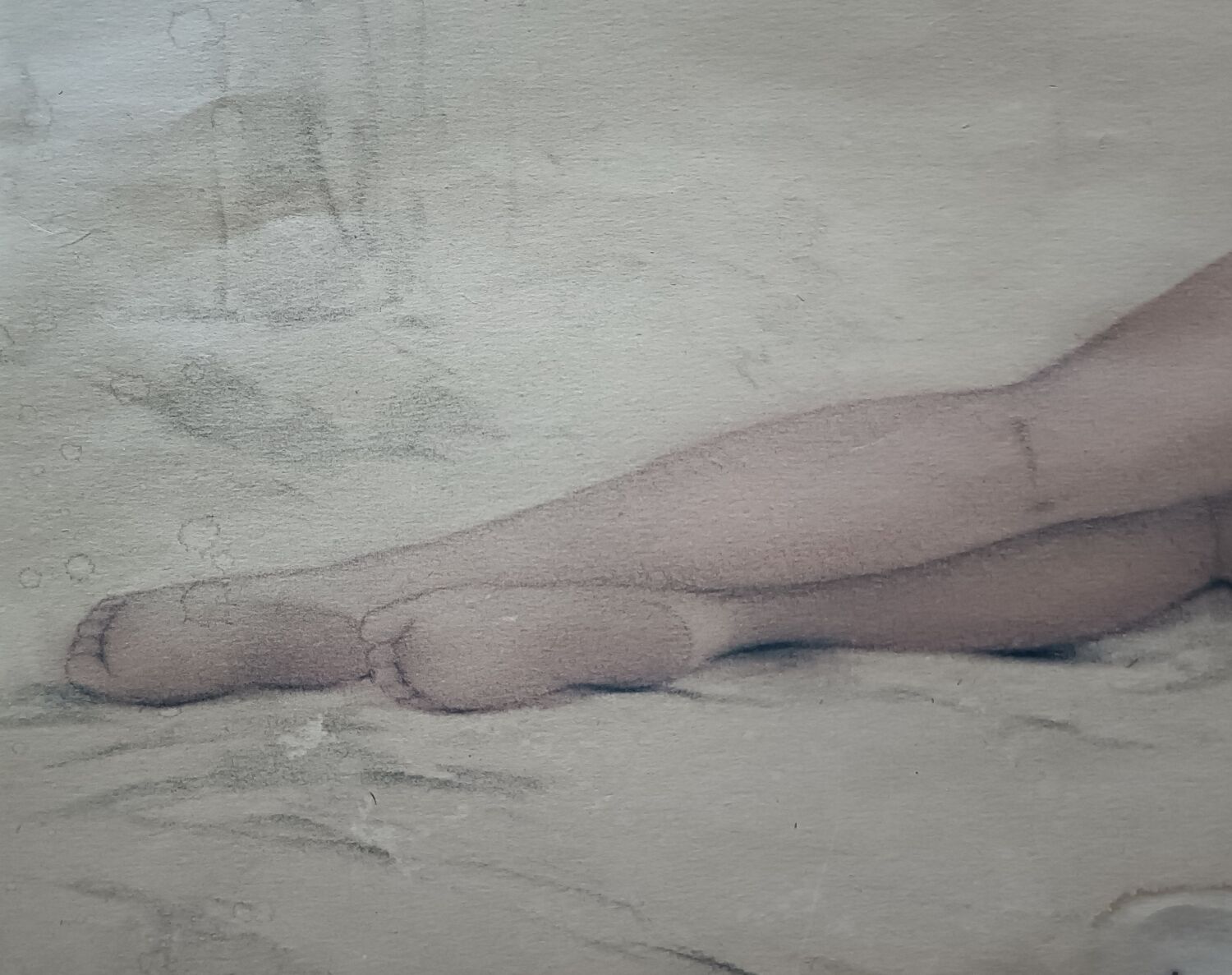 Lithograph woman, nude