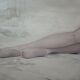 Lithograph woman, nude