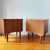 Paire de tables de chevet scandinave Vintage 1960