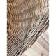 Rattan and wicker basket armchair, 50s-60s