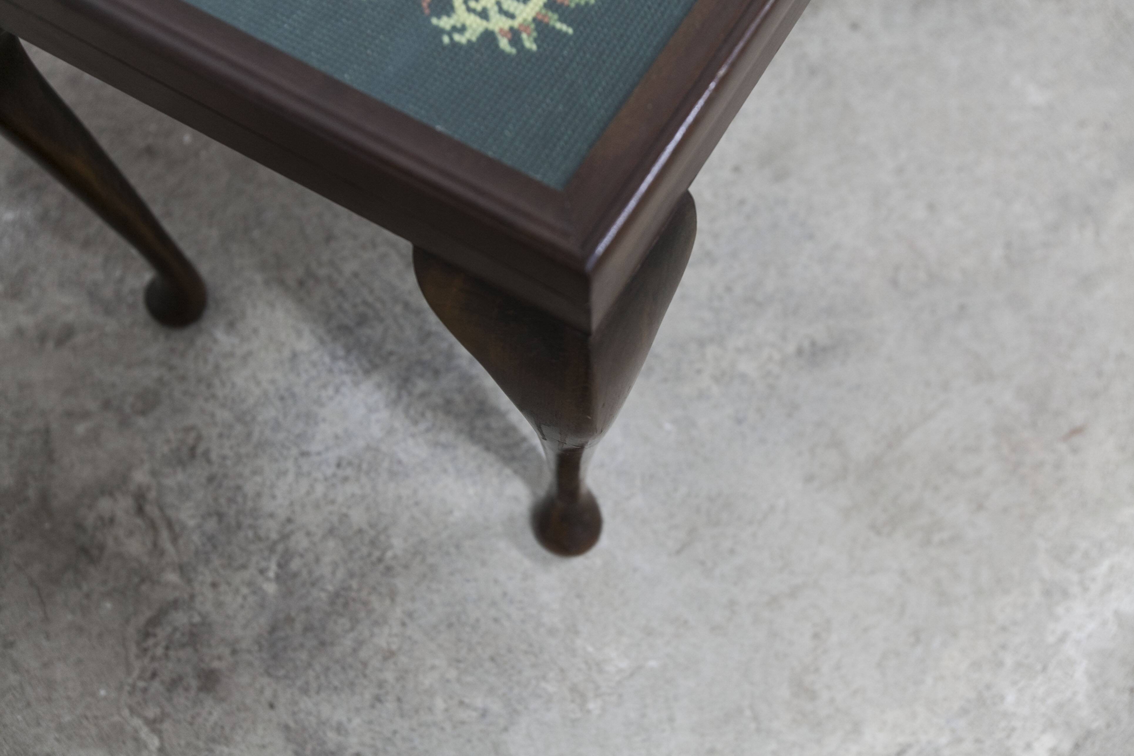 1940 Needlewoman Shop London Coffee Table Embroidery Under Glass