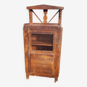 Old art deco display case in Burmese teak